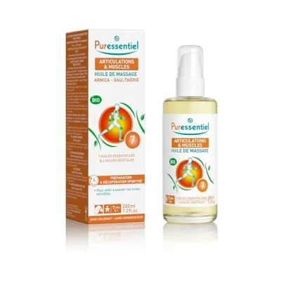 Afbeelding van Puressentiel Gewrichten &amp; Spieren Arnica Gaultheria Massageolie Bio 200 ml