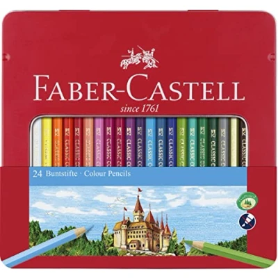 Afbeelding van Faber Castell Fc 115824 Kleurpotlood Castle Zeskantig Metalen Etui Met 24 Stuks