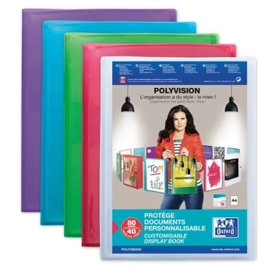 Image de Protège documents personnalisable Elba Polyvision 80 vues, 40 pochettes