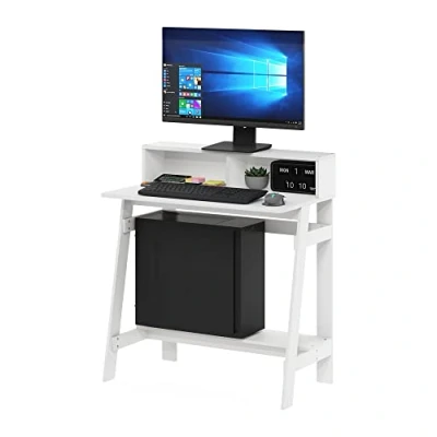 Afbeelding van Furinno A Frame Computerbureau van technisch hout, 45,47 x 80,26 90,42 cm, wit