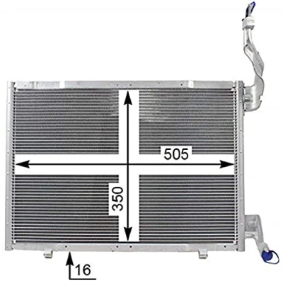 Afbeelding van MAHLE ORIGINAL AC 22 000P Condensor Airco Zonder droger 505 FORD: FIESTA 6, 6 Van, Transit Courier Van