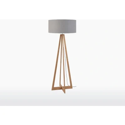 Afbeelding van GOOD&amp;MOJO Vloerlamp Everest Zwart/Bamboe Ø60cm Grijs