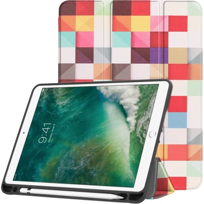 Afbeelding van iMoshion Tablet Hoes Geschikt voor iPad Air 2 (2014) / 1 (2013) 6 (2018) 9.7 inch 5 (2017) Design Trifold Bookcase Meerkleurig /Various Colors