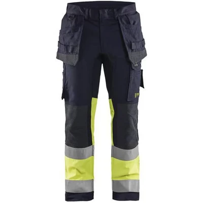 Image de Pantalon multinormes inhérent stretch marine/jaune fluorescent