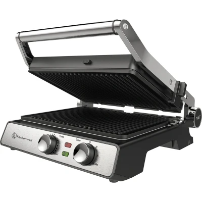 Afbeelding van Kitchenwell Tosti apparaat grill Anti aanbaklaag Contactgrill 3 in 1 180 C Vaatwasserbestendig