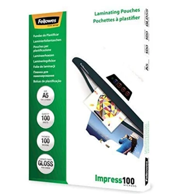 Afbeelding van Fellowes lamineerhoes Impress100 ft A5, 200 micron (2 x 100 micron), pak van stuks