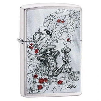 Afbeelding van Aansteker Zippo Rick Rietveld Mexican Skeleton Rose