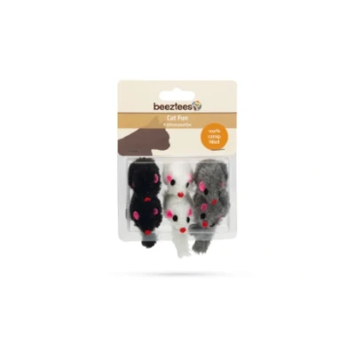 Afbeelding van BZ katten speelmuisjes pluche 6 stuks