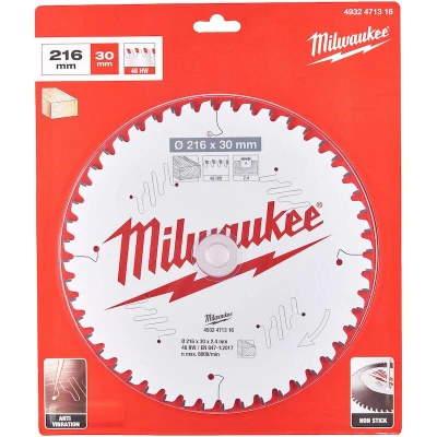 Afbeelding van Milwaukee Zaagblad 216 X 30 Mm Voor Hout (48 Tanden)