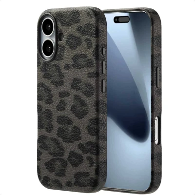 Afbeelding van Selencia Sabi Backcover Panterprint met MagSafe voor de Apple iPhone 17 Midnight Black