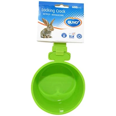 Afbeelding van Duvoplus Voerbak Knaagdier Eetpot 600ml 12cm Groen 1st
