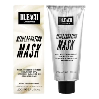 Afbeelding van Reïncarnatiemasker, eiwithaarbehandeling herstelt en voedt droog beschadigd haar, veganistisch PETA goedgekeurd, 200 ml, per stuk Bleach London