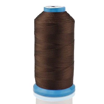 Afbeelding van Aussel Bonded 1500 Yard Nylon naaigaren maat T70# 69 voor bekleding, buitenmarkt, draperie, friezen, bagage, portemonnees (bruin)