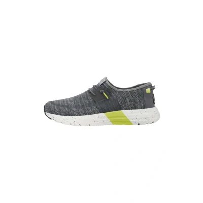 Afbeelding van HEYDUDE Sirocco Sport Mode Heren Sneakers Heather Grey/Charcoal maat 41