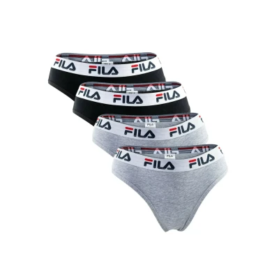 Afbeelding van Fila 4 PACK Slip, Dames, Maat: 36, Schwarz/grau