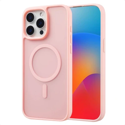 Afbeelding van imoshion Hoesje Geschikt voor iPhone 15 Pro Max Color Guard Backcover MagSafe Lichtroze
