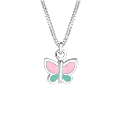 Afbeelding van Elli Schmetterling Pastel Emaille Ketting voor kinderen, Maat: 36, Silber
