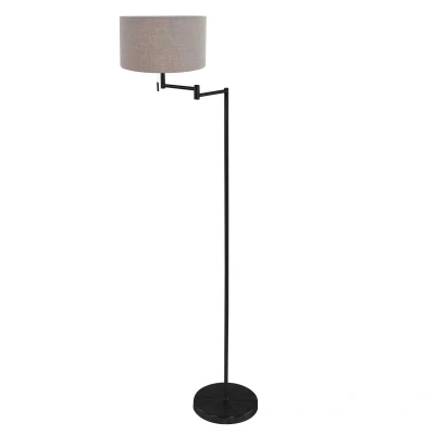 Afbeelding van Mexlite vloerlamp Bella zwart metaal 45 cm E27 fitting 3889ZW