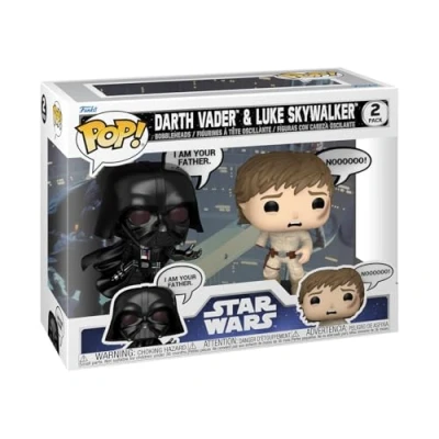 Image de Pack de 2 figurines Funko Pop Star Wars Darth Vader and Luke Skywalker