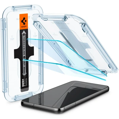 Afbeelding van Samsung Galaxy S23+ screenprotector met Montage frame 2 Pack Spigen
