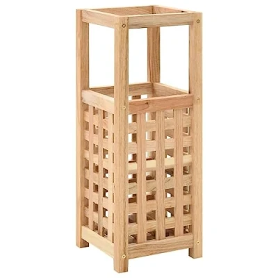 Image de vidaXL Porte parapluie 18 x 50 cm Bois de noyer massif247104