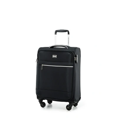 Afbeelding van WITTCHEN MIRA Line Bagagekoffer van zacht polyester, telescopische handgreep, vier zwenkwielen, TSA cijferslot, zwart., Handbagage