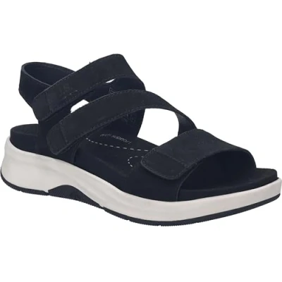 Afbeelding van Josef Seibel Estelle Sandalen met sleehak, Dames, Maat: 37, Schwarz Leer