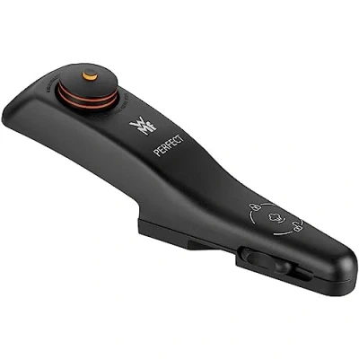 Afbeelding van Anakel Home Reservegreep voor pannendeksel Express Perfect 08.9180.6030 compatibel met WMF Perfect, kleur zwart, nieuwe versie pindrukindicator