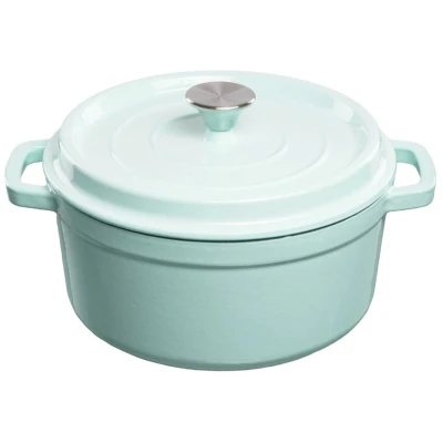 Afbeelding van Grand Feu Geëmailleerde gietijzeren braadpan 3,5 ltr. licht blauw