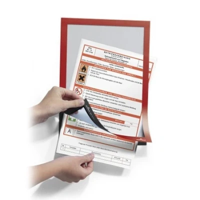 Image de DURABLE cadre magnétique MAGAFRAME, format A4, rouge
