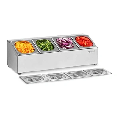 Afbeelding van Royal Catering GN containerhouder incl. 4 1/6 containers met deksel