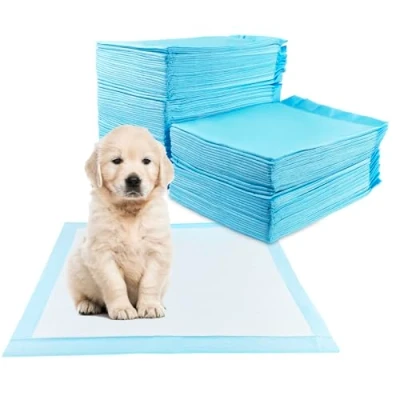 Afbeelding van Fousenuk Set van 100 hygiënische hondenmatten, 60 x cm, hondenaccessoires, hondenmat, absorberende 5 laags, lektest, oppervlak