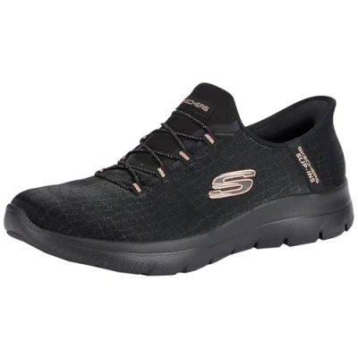 Afbeelding van Skechers Summits Classy Night Sneakers voor dames, zwart.
