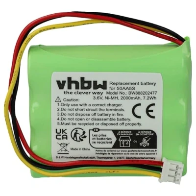 Afbeelding van vhbw Accu compatibel met Toniebox Tonie Box Audio (2000 mAh, 3,6 V, NiMH) vervangt 50AA5S