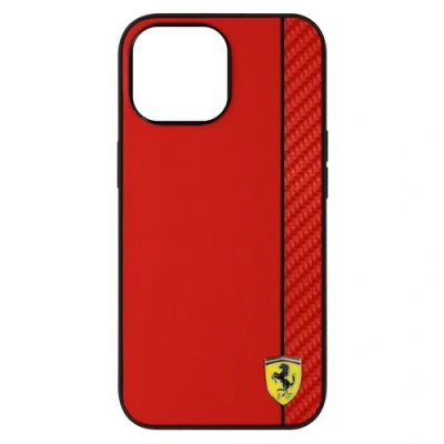 Image de Ferrari Coque arrière en PU pour iPhone 13 Pro Max rouge