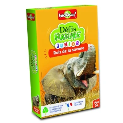 Image de Jeu de cartes Bioviva Défis Nature Junior Rois la savane