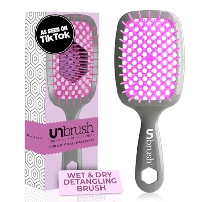 Afbeelding van FHI Heat Unbrush Wet &amp; Dry Ontwarrende haarborstel, lavendel/grijs