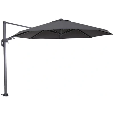 Afbeelding van Hawaii zweefparasol diameter350 CB lichtgrijs zonwering Garden Impressions