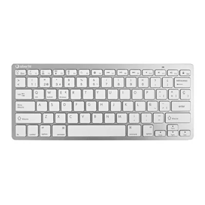 Image de SilverHT Colors Clavier sans fil Bluetooth 3.0 Espagnol blanc