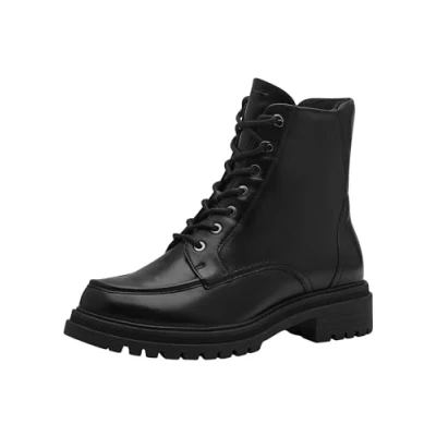 Afbeelding van Tamaris Sportliche MIT Touchit Veterboots, Dames, Maat: 38, Black leather Leer