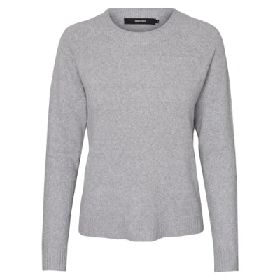 Image de VERO MODA Pull en Maille VMDOFFY Overs, Light Grey Melange, XS