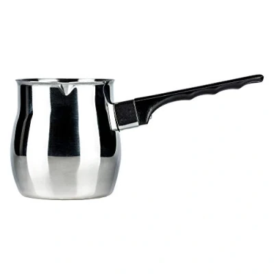 Afbeelding van Café Olé S8059/24 Ibrik stijl traditioneel Turks roestvrijstalen koffiezetapparaat 680 ml zilver/zwart