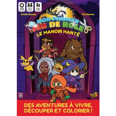 Image de Le Manoir hanté, mon premier jeu de rôle, une aventure à colorier