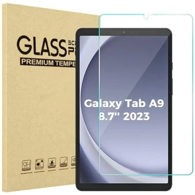 Afbeelding van ProCase 1 x 9H gehard glas displaybeschermfolie voor Galaxy Tab A9 8,7 inch 2023 (SM X110/SM X115), 8 inch, transparant