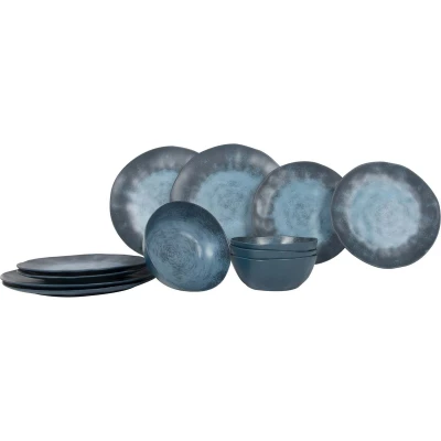 Afbeelding van Gimex Stone Line Servies Donkerblauw 12 Delig