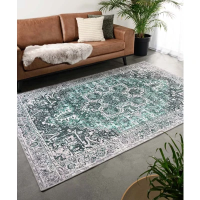 Afbeelding van Vintage Tapijt/Vloerkleed Fade No.3 Groen 140x200 Cm