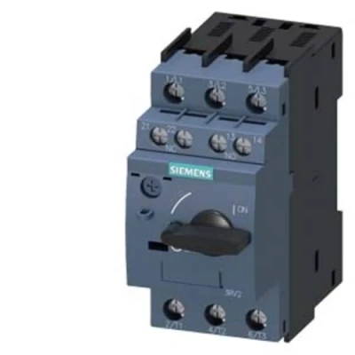 Afbeelding van Siemens 3RV2011 1HA15 Vermogensschakelaar 1 stuk(s) Instelbereik (stroomsterkte): 5.5 8 A Schakelspanning (max.): 690 V/AC (b x h d) 45 97 mm