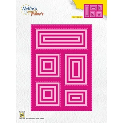 Afbeelding van Nellies Choice Multi Frame die Block in rechthoek MFD127 151x108mm (03 19)