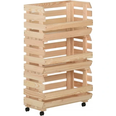Afbeelding van vidaXL Groentetrolley 37 x 30 80 cm