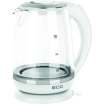 Afbeelding van ECG RK 2020 White Glass Waterkoker 2,0 l 2200 W